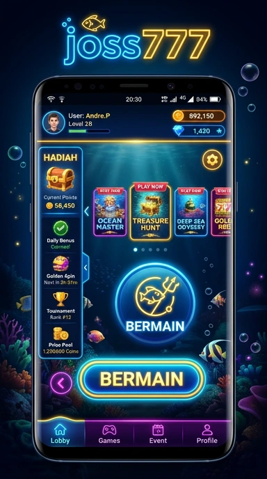 Cuplikan layar menu unduhan joss777 untuk perangkat Android